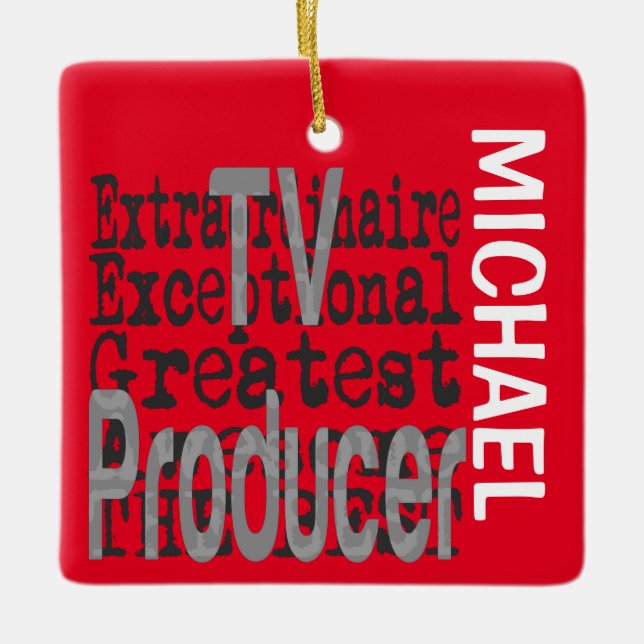 Fernsehproduzent Extraordinaire CUSTOM Keramikornament (Vorderseite)