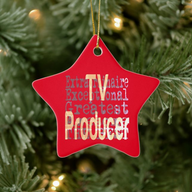 Fernsehproduzent Extraordinaire Keramik Ornament (Baum)