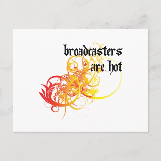 Fernsehsender sind heiß postkarte (Vorderseite)