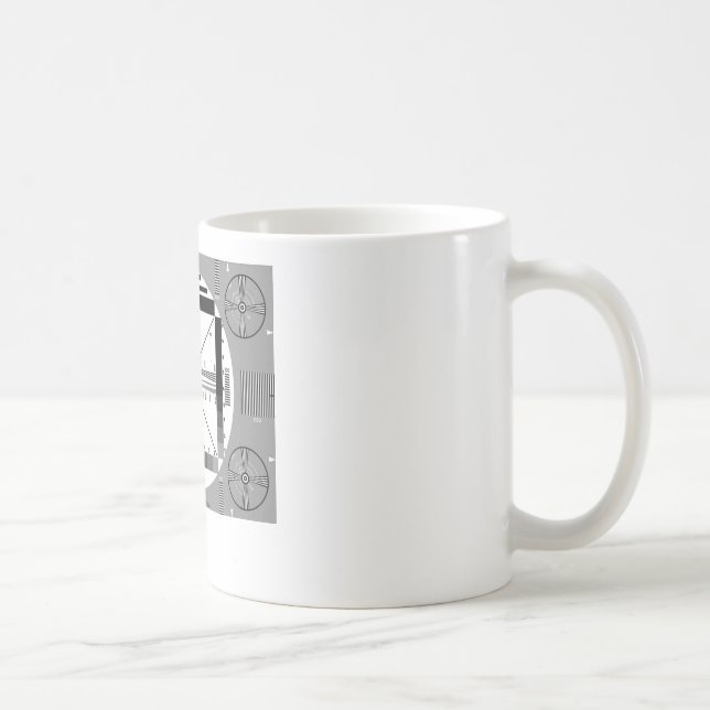 Fernsehtest-Muster Kaffeetasse (Rechts)