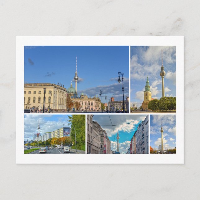 Fernsehturm, Berlin, Deutschland Postkarte (Vorderseite)