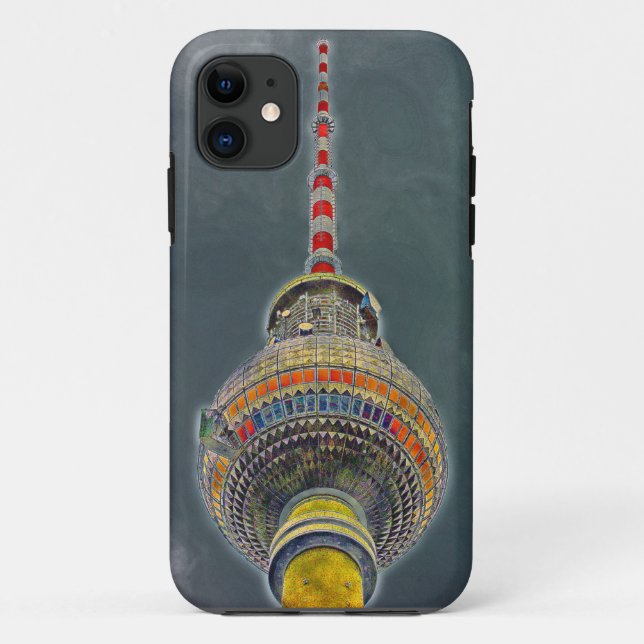 Fernsehturm (Fernsehturm), Berlin, Kunst-Effekt Case-Mate iPhone Hülle (Rückseite)
