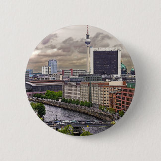 Fernsehturm (Fernsehturm), Berlin, panoramisch Button
