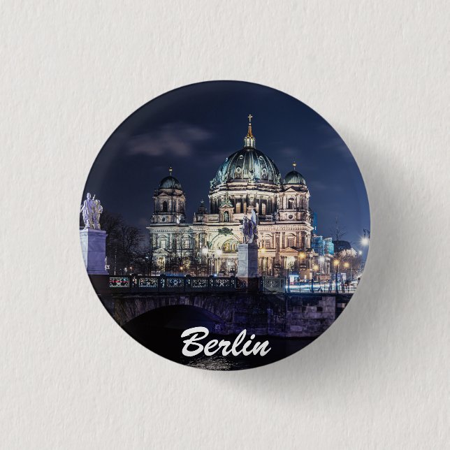 Fernsehturm und Berliner Dom in Berlin Button (Vorderseite)