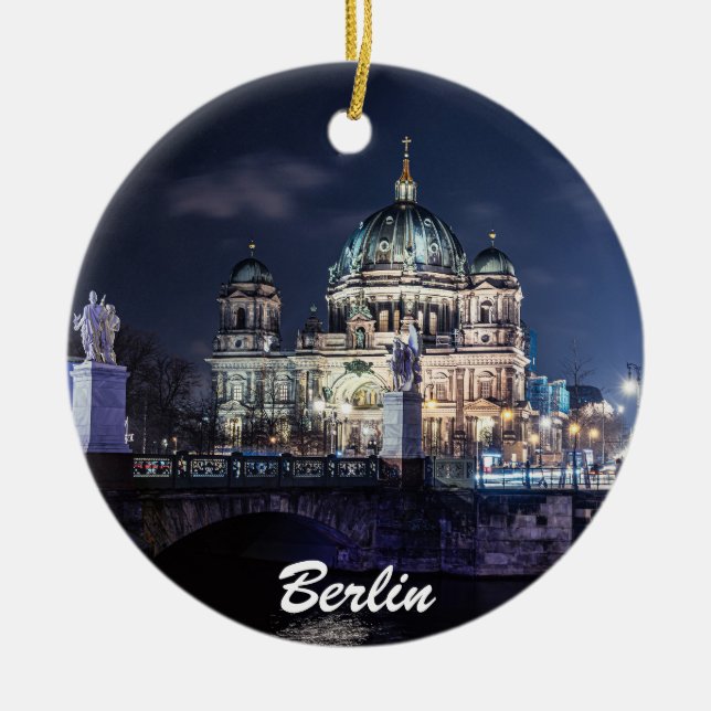 Fernsehturm und Berliner Dom in Berlin Keramik Ornament (Vorne)
