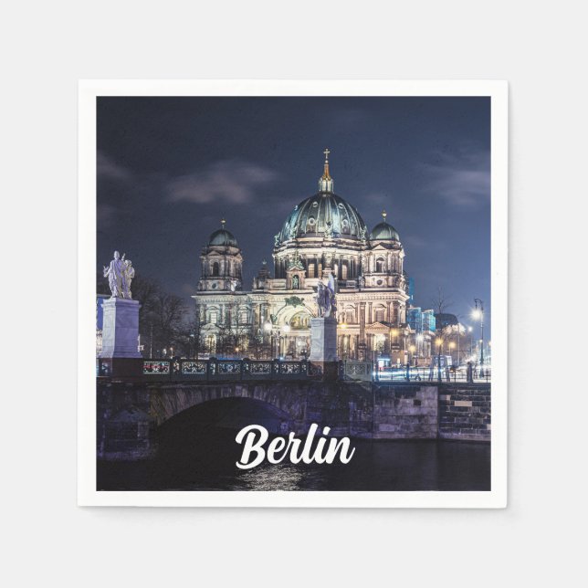 Fernsehturm und Berliner Dom in Berlin Serviette (Vorderseite)