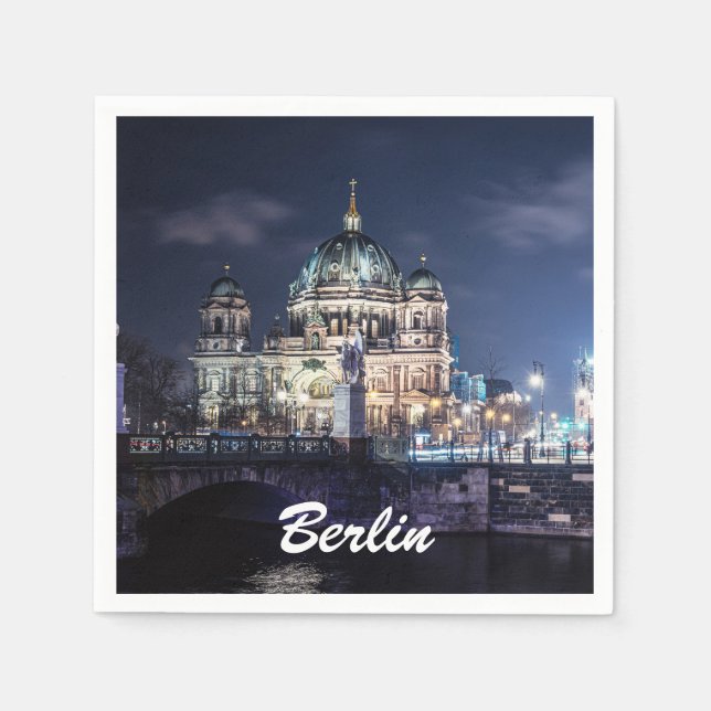 Fernsehturm und Berliner Dom in Berlin Serviette (Vorderseite)