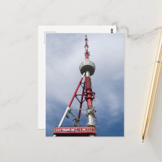 Fernsehturm von Tiflis Postkarte (Vorderseite/Rückseite Beispiel)
