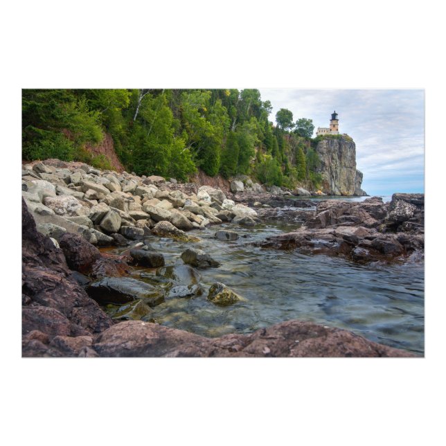 Fernsicht auf das Leuchtturm von Split Rock Fotodruck (Vorne)