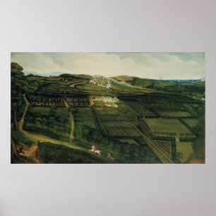 Fernsicht auf das Schloss Corfe Poster