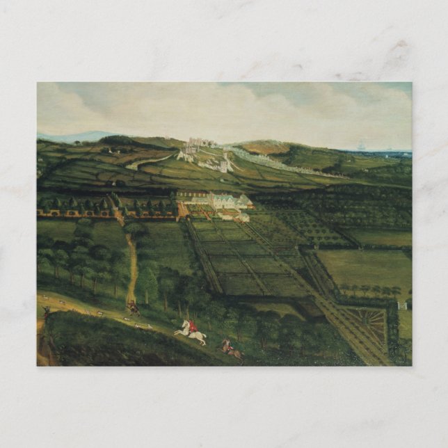 Fernsicht auf das Schloss Corfe Postkarte (Vorderseite)