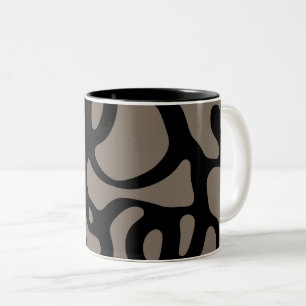 Fernsignale: Abstrakt Schwarz & Grau Zweifarbige Tasse