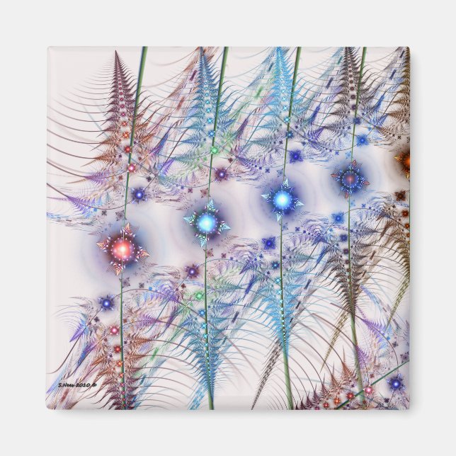 Ferns'N Blume Abstrakt Magnet (Vorne)