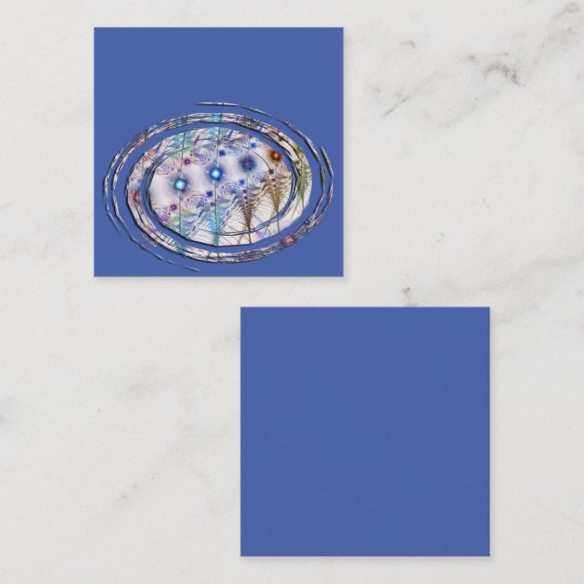 Ferns'N Blume Abstrakt Quadratische Visitenkarte (Vorne/Hinten)