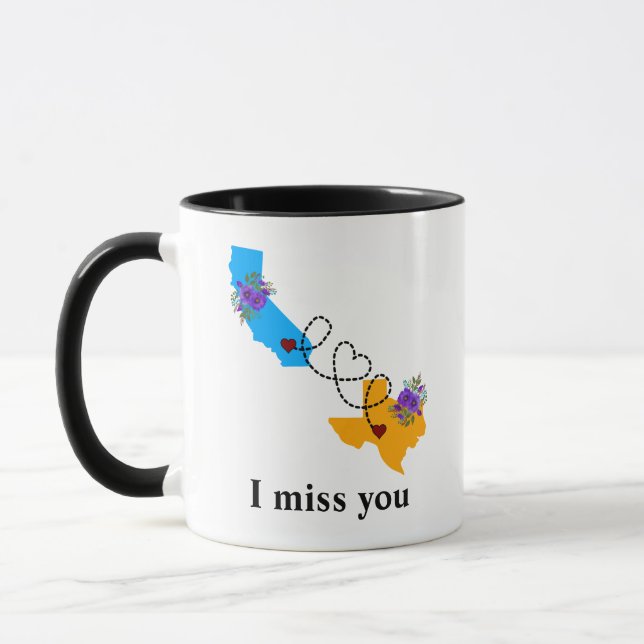 Fernstrecke USA Staat california texas Tasse (Links)