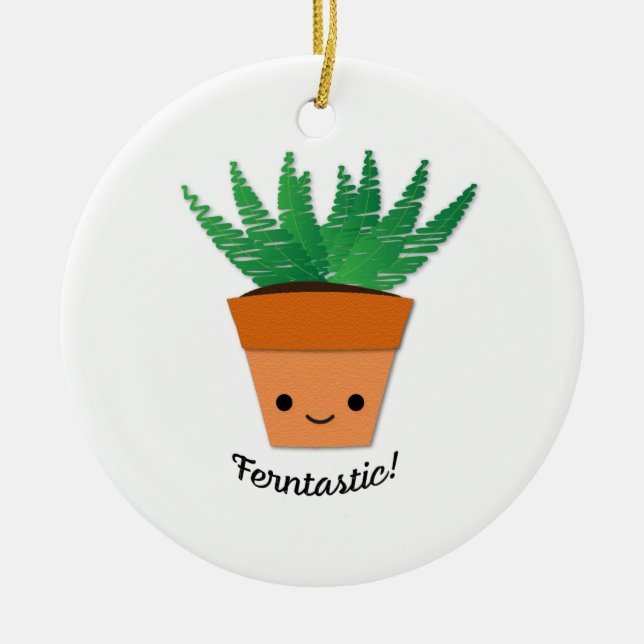 Ferntastic Fern Keramik Ornament (Vorne)