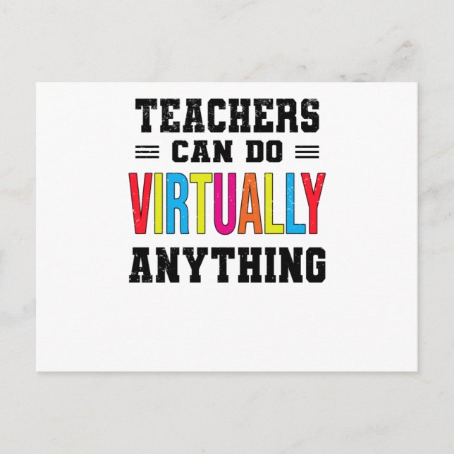 Fernunterricht Lehrer Postkarte (Vorderseite)