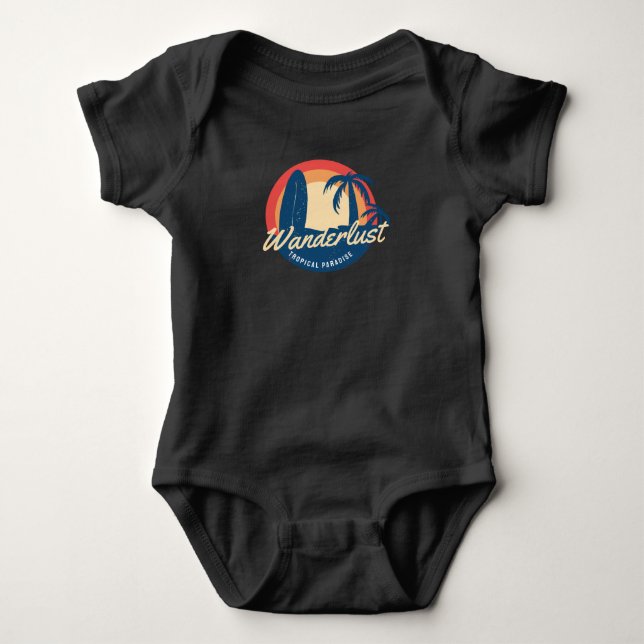 Fernweh Baby Strampler (Vorderseite)
