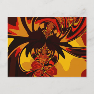 Ferocious - Amber & Orange Kreatur Postkarte