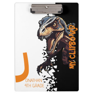 Ferocious Dino Velociraptor Kids Klemmbrett