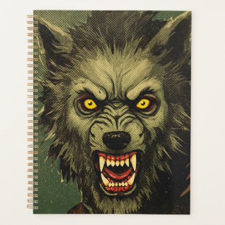 Ferocious Werewolf Horror Illustration Planer