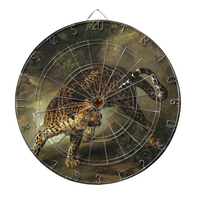 Ferocious Wild Leopard (von Jean-Baptiste Oudry) Dartscheibe (vorne)