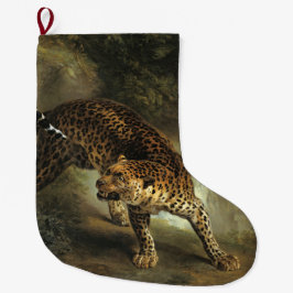 Ferocious Wild Leopard (von Jean-Baptiste Oudry) Großer Weihnachtsstrumpf
