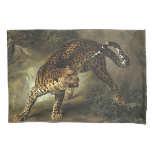 Ferocious Wild Leopard (von Jean-Baptiste Oudry) Kissenbezug