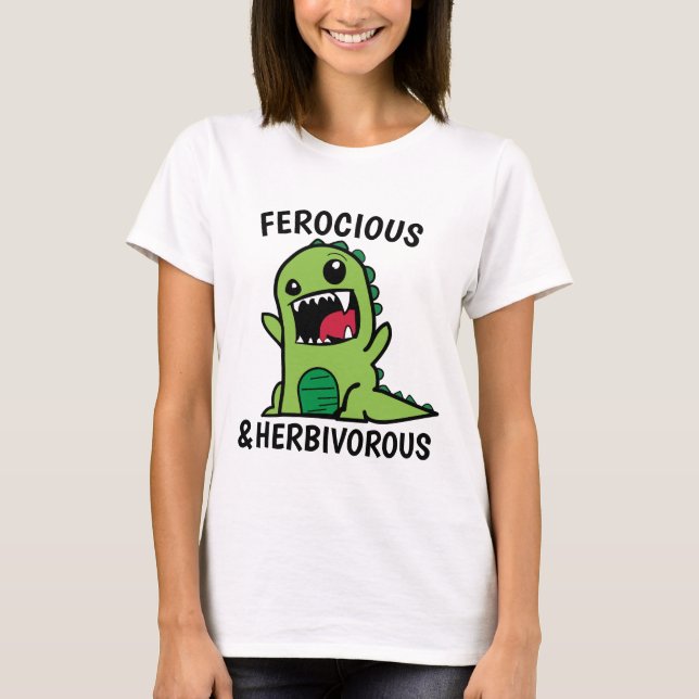 FEROZUS & HERBIVOROUS Funny Vegetarian T - Shirt (Vorderseite)