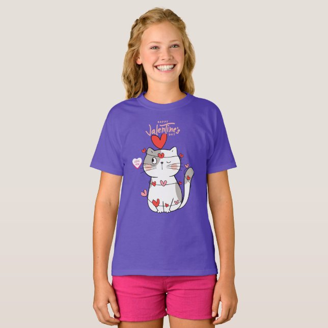 Ferr Hugs Cat Valentine Shirt (Vorne ganz)