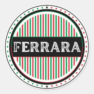 Ferrara City Pride Emblem – Italienische Identität Runder Aufkleber