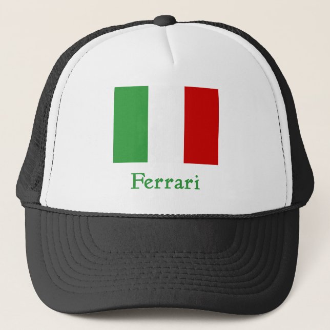 Ferrari-Italiener-Flagge Truckerkappe (Vorderseite)