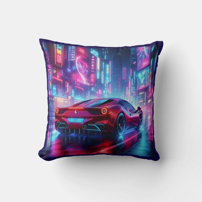 Ferrari Neon Kissen (Vorderseite)