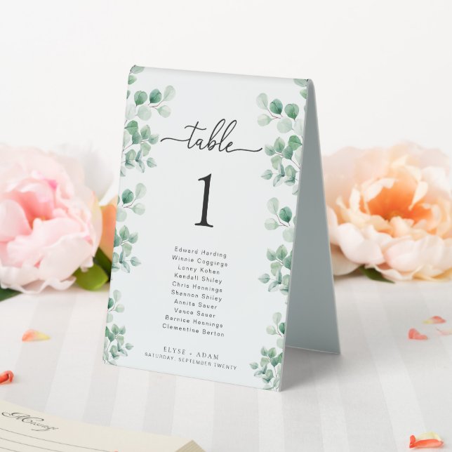 Ferras Greenery Wedding Tischnummer Tischaufsteller (In Situ (Hochzeit))