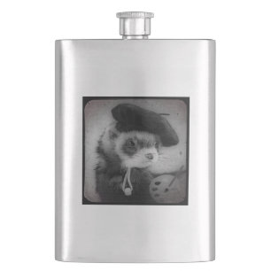 Ferret als Künstler Flachmann