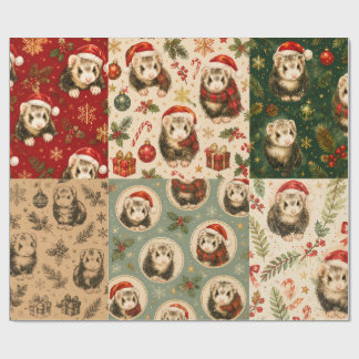 Ferret Christmas Montague Geschenkpapier