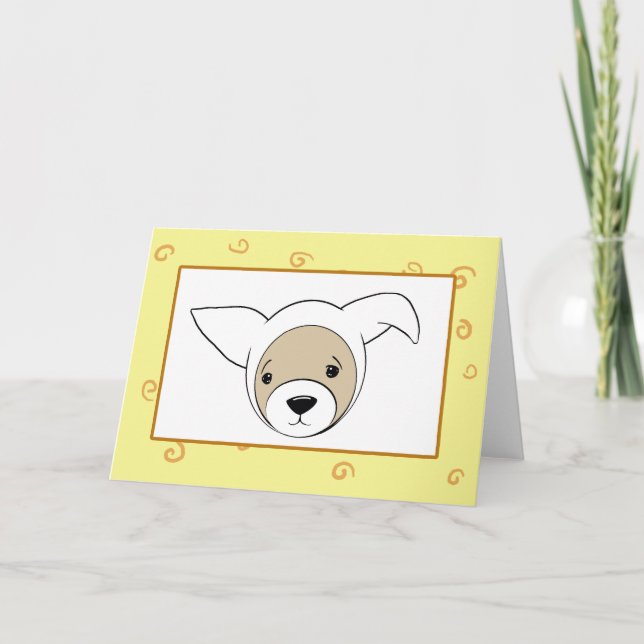 Ferret dans Bunny Costume Carte de Sympathie (Devant)