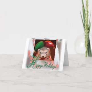 Ferret Elf Christmas Card Feiertagskarte