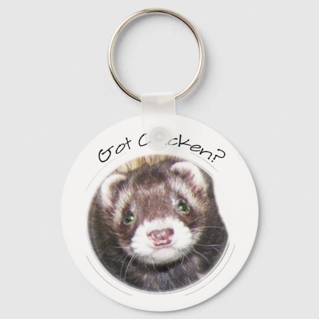 Ferret Face Picture Schlüsselanhänger (Vorderseite)