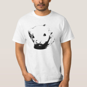 Ferret in Schwarz und Weiß T-Shirt