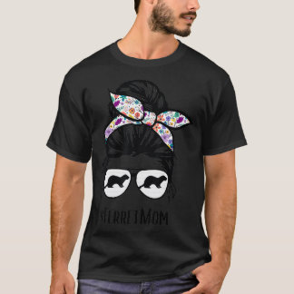 Ferret Mama Messy Bun Haare Brille für Ferret Love T-Shirt