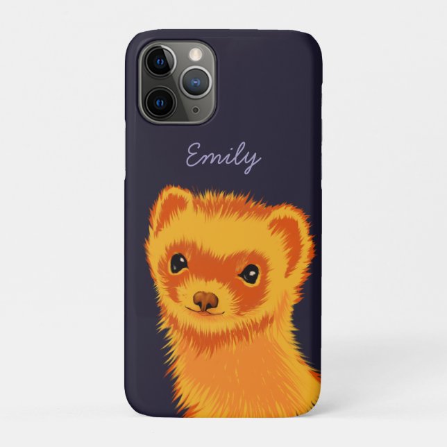Ferret Niedlicher Name des Tieres Case-Mate iPhone Hülle (Rückseite)