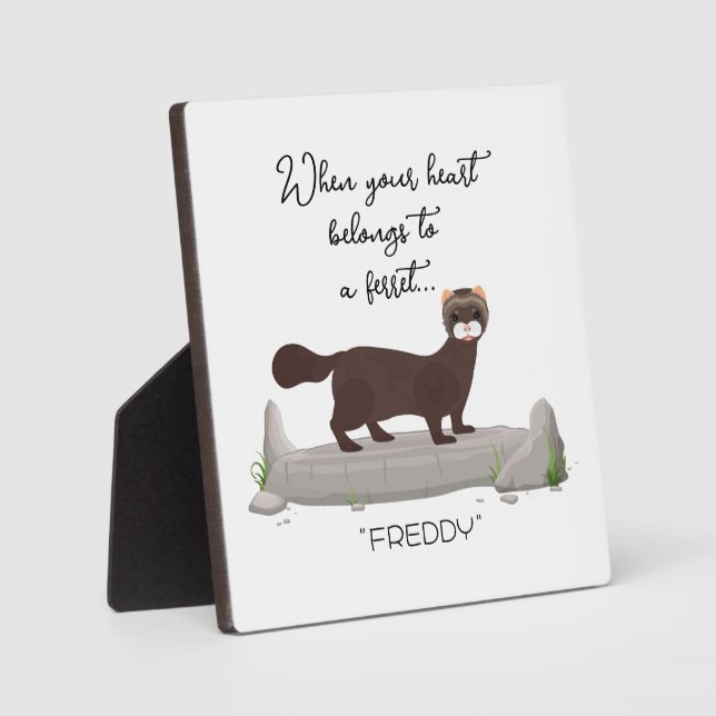 Ferret! Niedliches Geschenk für Freundesfreunde! Fotoplatte (Vorderseite)