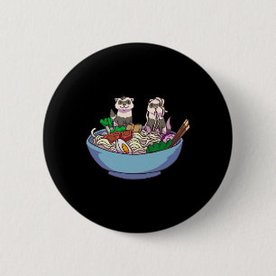 Ferret Ramen Noodles Anime Kawaii Japanisch Otaku Button