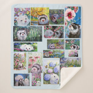 Ferret Sherpa Blanket Sherpadecke