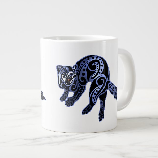Ferret Trybe: Kriegstanz! Jumbo-Tasse (Vorderseite Rechts)