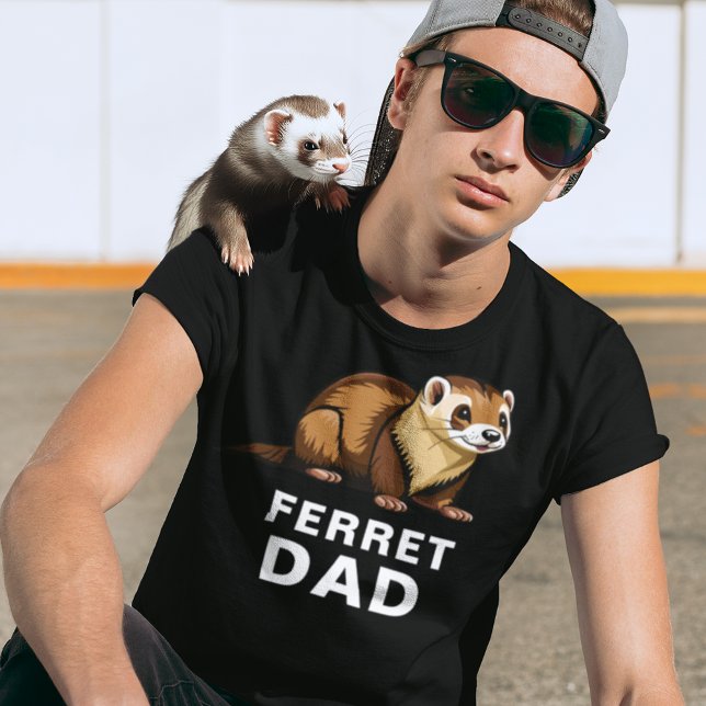 Ferret Vater Niedlich Pet Ferret Benutzerdefiniert T-Shirt (Von Creator hochgeladen)