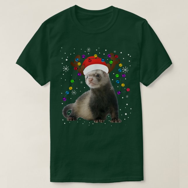 Ferret Weihnachten Weihnachten Weihnachten Weihnac T-Shirt (Design vorne)