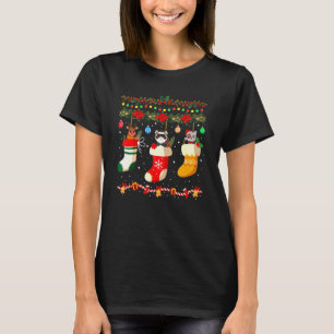 Ferret Xmas Socks Ferret Weihnachts Pajama Familie T-Shirt