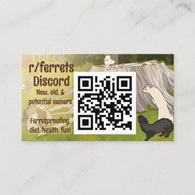 Ferrets Discord Card Visitenkarte (Vorderseite)